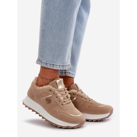 Chaussures de sport pour femmes doublées de fourrure sur la plateforme Lerisas kaki beige 1 Chaussures de sport pour femmes doublées de fourrure sur la plateforme Lerisas kaki beige 1