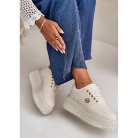 Baskets de sport isolées pour femmes avec semelle épaisse, beige Verissha 2 Baskets de sport isolées pour femmes avec semelle épaisse, beige Verissha 2