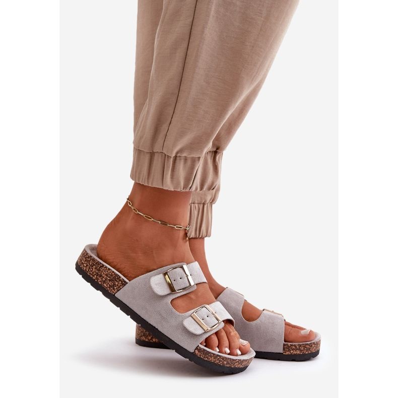 Sandales à enfiler Cortina grises pour femmes 2