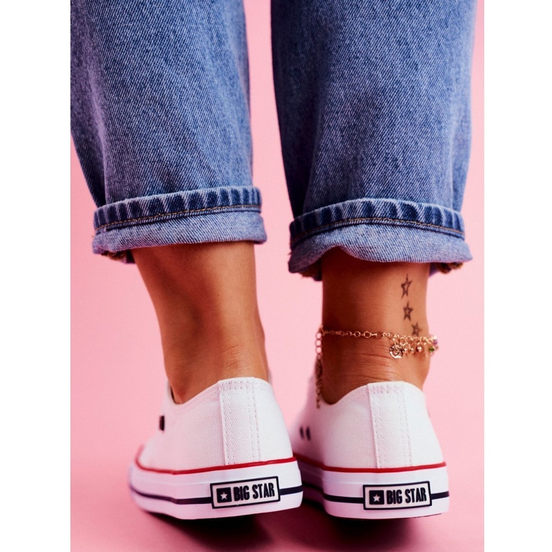 Baskets à lacets Big star T274022 101 blanc 3