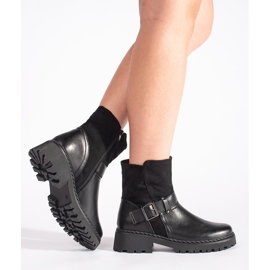 Bottines femme noires avec fermoir décoratif le noir 1