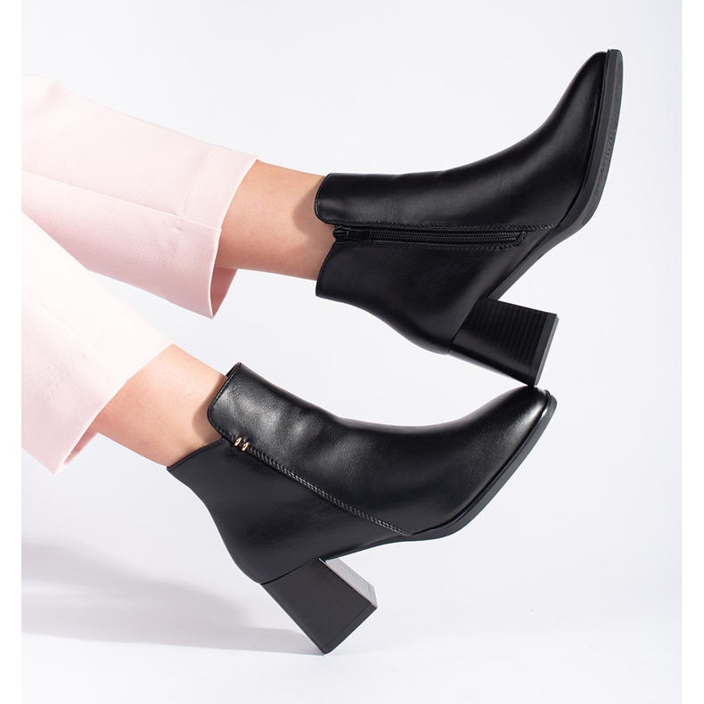 Bottines à talons hauts pour femme noires le noir 2