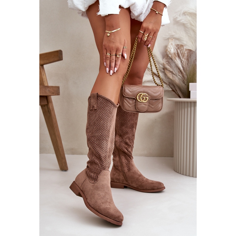 Bottines Ajourées Femme Marron S.Barski HY42-139 brun 2 Bottines Ajourées Femme Marron S.Barski HY42-139 brun 2