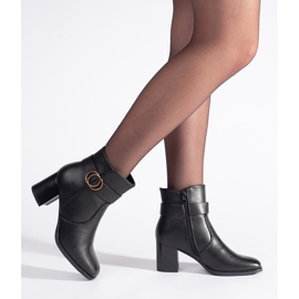 Bottines noires à bout carré le noir 2