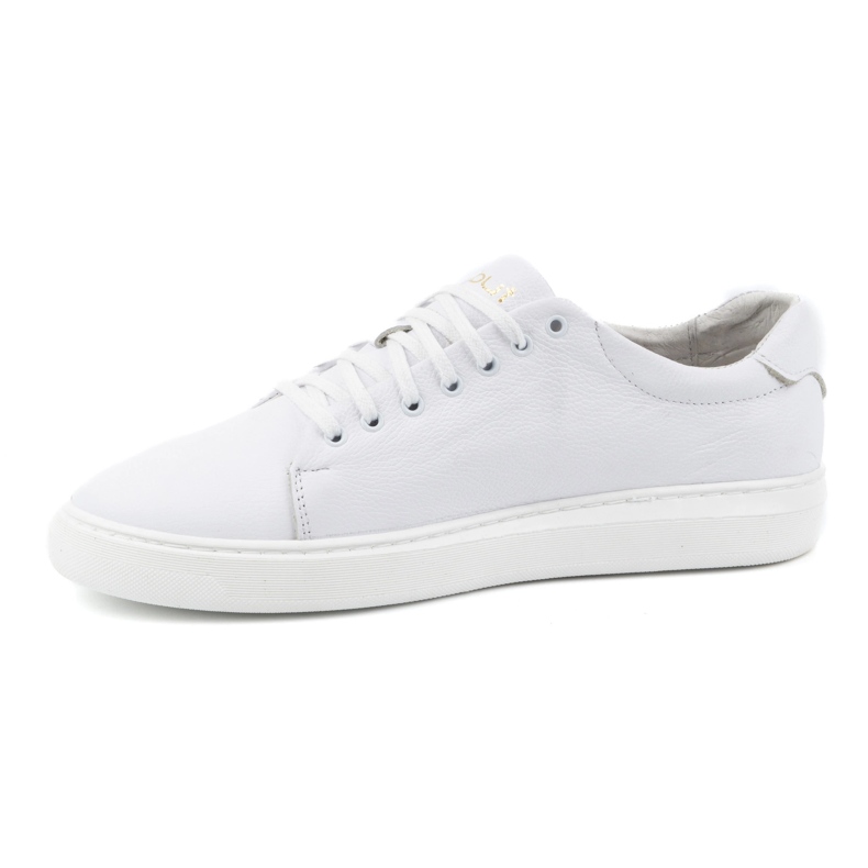 Baskets en cuir homme POLBUT 2127, blanches 1
