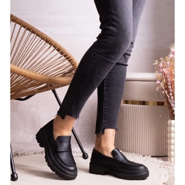 Chaussures noires en éco-cuir Seraphin 1