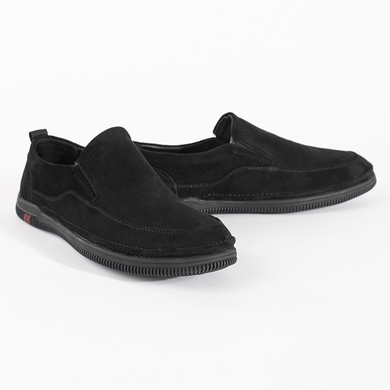 Chaussures homme en daim noir le noir 1