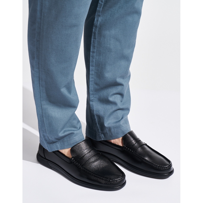 Mocassins slip-on homme noirs 1