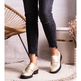 Mocassins élégants Élodie dorés 1