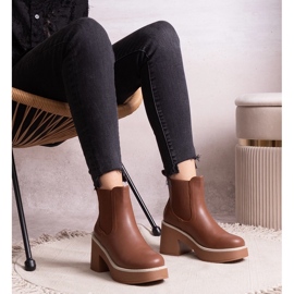 Bottines marron de Lidea brun 3