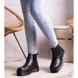 Les bottines plateforme noires de Lessay 1