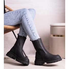 Bottines Kunegunda noires à semelle massive le noir 2