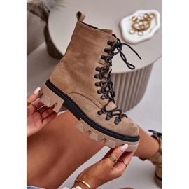 Bottes en daim chaudes nouées marron Pierro brun 2
