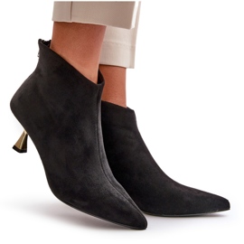 Bottes à talons hauts pour femmes en daim écologique noir Terlena le noir 10