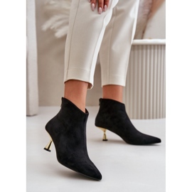 Bottes à talons hauts pour femmes en daim écologique noir Terlena le noir 2