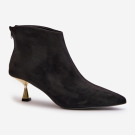 Bottes à talons hauts pour femmes en daim écologique noir Terlena le noir 4