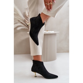 Bottes à talons hauts pour femmes en daim écologique noir Terlena le noir 3