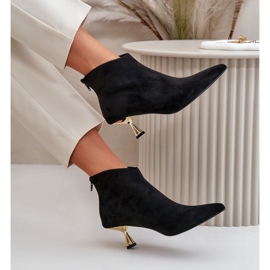 Bottes à talons hauts pour femmes en daim écologique noir Terlena le noir 7