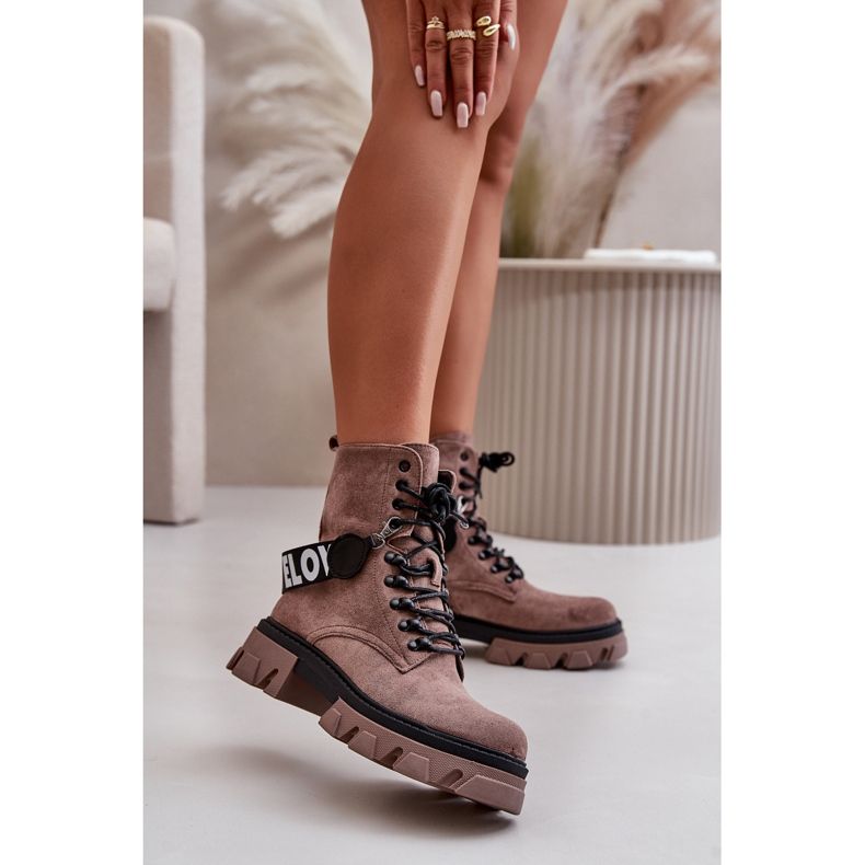Bottes Hautes En Daim Avec Isolation Marron Clair Danity brun 1