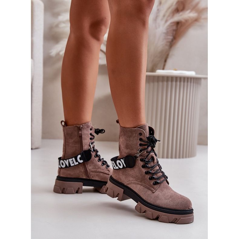 Bottes Hautes En Daim Avec Isolation Marron Clair Danity brun 2