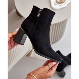 Bottes isolées en daim écologique pour femmes, à talon haut, fermées par une fermeture éclair, noir Erillia le noir 8