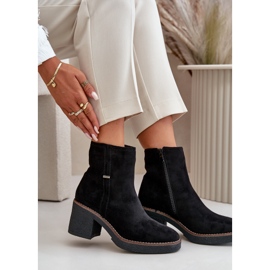Bottines Femme À Talon Haut Isolées Eco Daim Noir Arkesia le noir 8