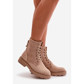 Bottes de travail pour femmes, chaudes, zippées, éco-suède, beige Mardia 1 Bottes de travail pour femmes, chaudes, zippées, éco-suède, beige Mardia 1