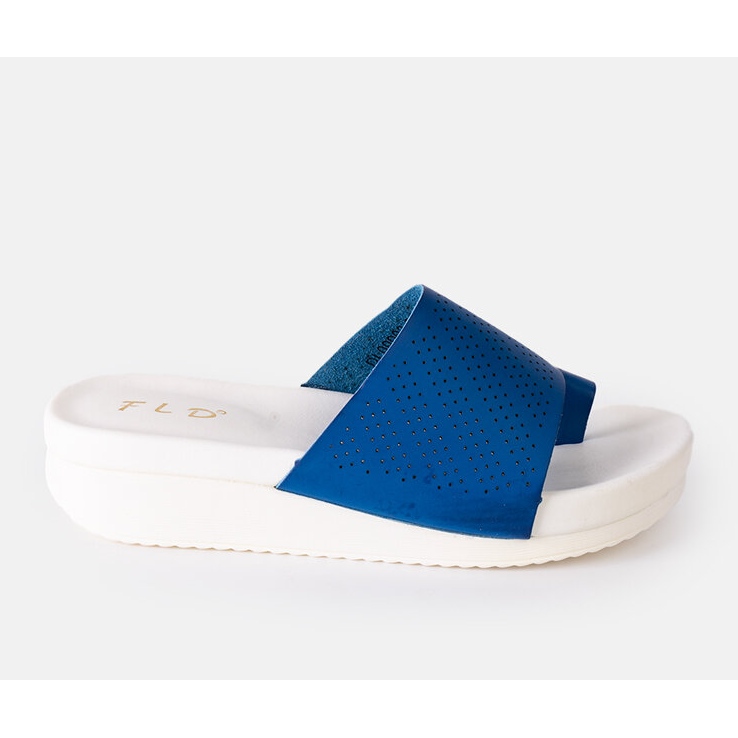 Inna Mules compensées Monferrato bleu marine 1