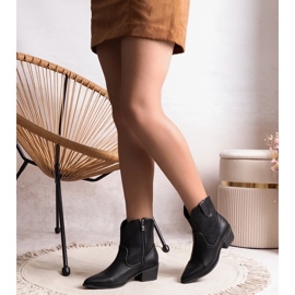 Santiags à talons hauts Madia noires le noir 2