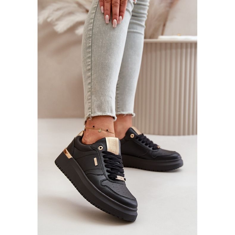 Baskets pour femmes sur la plateforme Big Star OO274758 HI-POLY System Noir 2