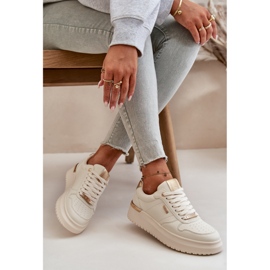 Baskets pour femmes sur la plateforme Big Star OO274757 HI-POLY System Blanc blanche 2