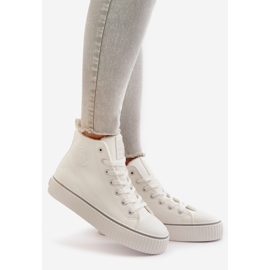 Baskets isolées en cuir écologique pour femmes Big Star OO274788 Blanc 1