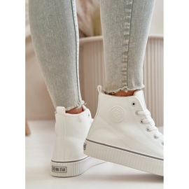 Baskets isolées en cuir écologique pour femmes Big Star OO274788 Blanc blanche 2