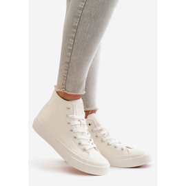 Baskets isolées pour femmes en cuir écologique blanc Big Star OO274932 blanche 1