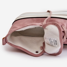 Baskets isolées pour femmes sur la plateforme en cuir écologique Big Star OO274068 rose 2 Baskets isolées pour femmes sur la plateforme en cuir écologique Big Star OO274068 rose 2