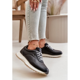 Baskets pour femmes chaussures de sport en cuir écologique Big Star OO274024 Hi-Poly System noir 2