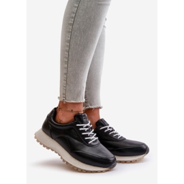Baskets pour femmes chaussures de sport en cuir écologique Big Star OO274024 Hi-Poly System noir 1