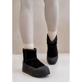 Bottes de neige isolées en daim sur la plateforme Big Star OO274A213 Noir le noir 9