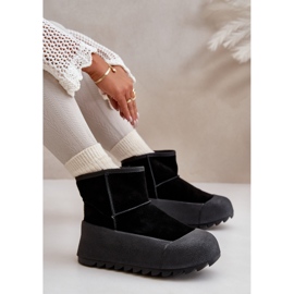 Bottes de neige isolées en daim sur la plateforme Big Star OO274A213 Noir le noir 15