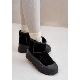 Bottes de neige isolées en daim sur la plateforme Big Star OO274A213 Noir 2