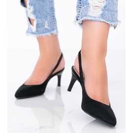 Escarpins noirs sur un talon Tari le noir 1