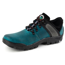 Olivier Chaussures de trekking en cuir pour hommes 311GT, turquoise vert 2 Olivier Chaussures de trekking en cuir pour hommes 311GT, turquoise vert 2