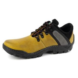 Olivier Chaussures de trekking en cuir pour hommes 311GT, jaunes 1