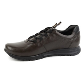 Chaussures en cuir pour hommes KAMPOL 25/55 marron brun 1