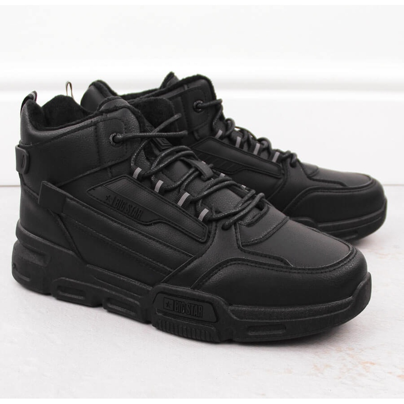 Chaussures de sport montantes isolées pour hommes, noires Big Star OO174587 le noir 1