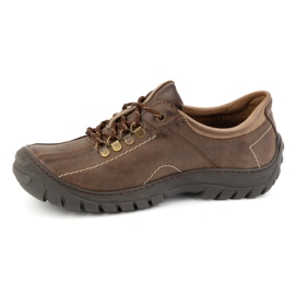KOMODO Chaussures de trekking en cuir pour hommes 936K marron brun 1