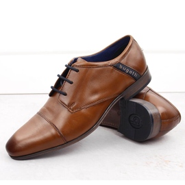 Chaussures marron élégantes en cuir pour hommes Bugatti NN153401 brun 2