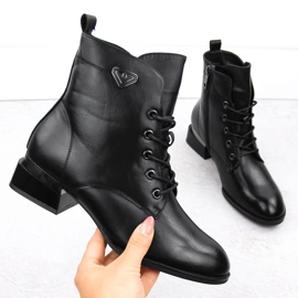 Bottines à talons hauts pour femmes, légèrement isolées, noires Vinceza 58420 le noir 1 Bottines à talons hauts pour femmes, légèrement isolées, noires Vinceza 58420 le noir 1