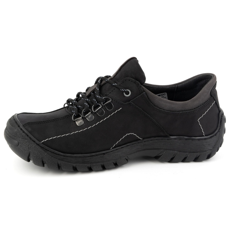 KOMODO Chaussures de trekking en cuir pour hommes 936K, noires le noir 1