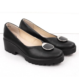 Chaussures slip-on en cuir noir pour femme Filippo DP4569 le noir 2